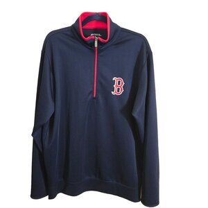 Boston Red Sox Antigua 1/4 Zip Pullover Jacket L Navy